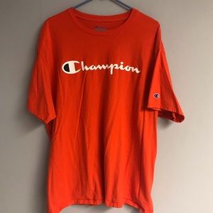 Champion Orange Logo Tee Men’s Size XL
